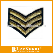 iron-on Embroidery emblem gold thread patch badge