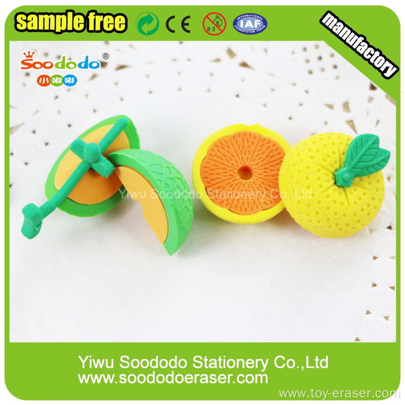 3D Food Shaped Blister Card Packing Eraser