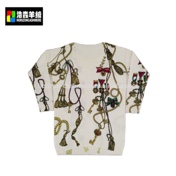 Sequin Print Sweater, Women Sublimation Printing Sweater