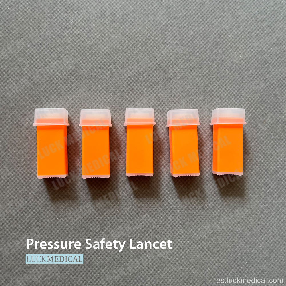 Lancetas de seguridad activadas por presión desechable