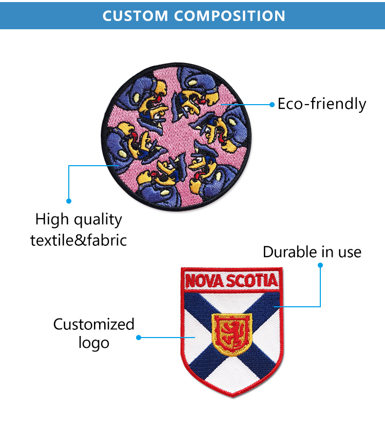 China embroidery manufacturer custom clothes embroidered patch