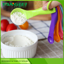Measuring Spoon silicone measuring cup and spoon set Plastic Teaspoon Scoop Tablespoon Utensil Kitchen Tool 5 Pcs