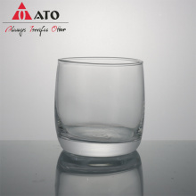 New Machine Pressed clear drinking custom printed whisky glass cup
