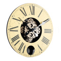Pendulum wooden wall clock for wall decoration