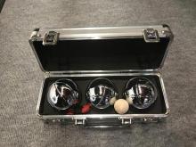 Three Boule Set Aluminium Case With Foamed Polythene