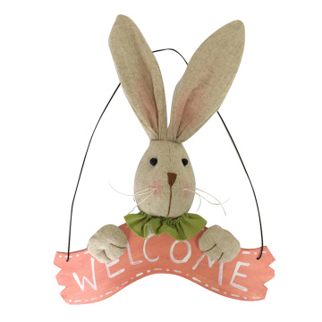 Happy Easter Sign and bunny Wall Banner