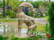 Stone garden deer sculpture