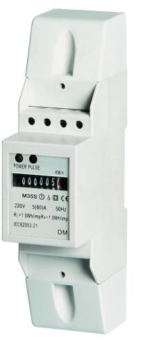 DIN Rail Mount Mini tipo monofase Kilowatt elettronico contaore (36mm larghezza)