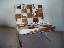 leather barcelona chair/barcelona chair in cowhide/cheap plastic dining chair