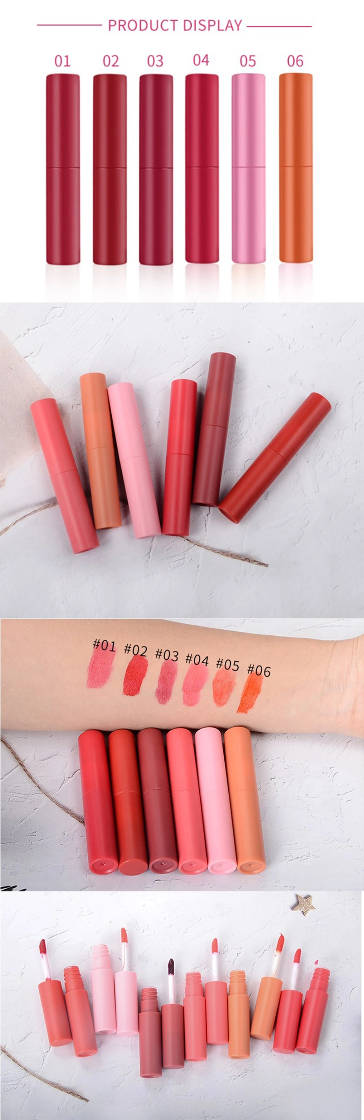 Wholesale Customised Lipgloss Colorful Packing Create Your Own Color Cosmetics Lip Gloss Cosmetic Makeup Liquid Lipstick with Caontainer