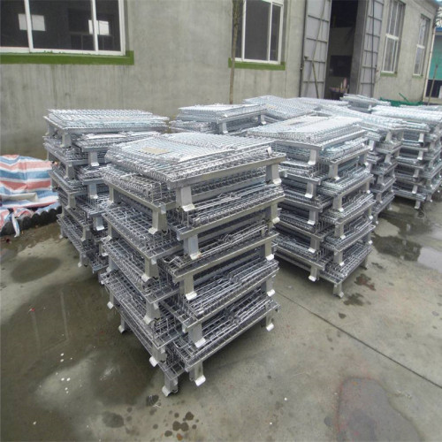 Heavy Duty collapsible steel wire Mesh pallet container