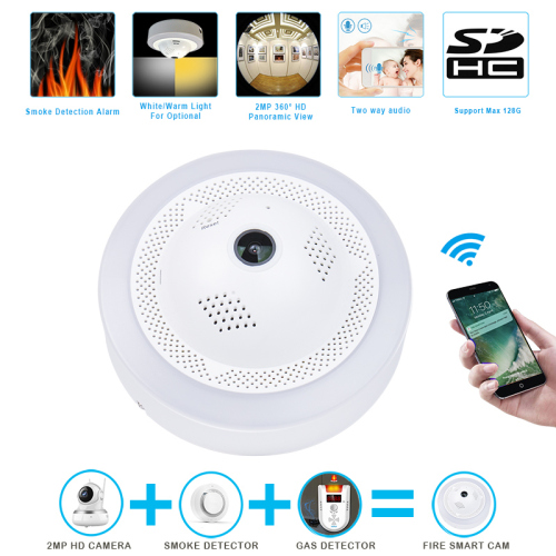 Fire Smoke/Dangerous Gas Alarm Wireless WiFi IP Camera