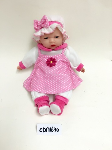 18" Bowknot Hat Vinyl Baby Doll