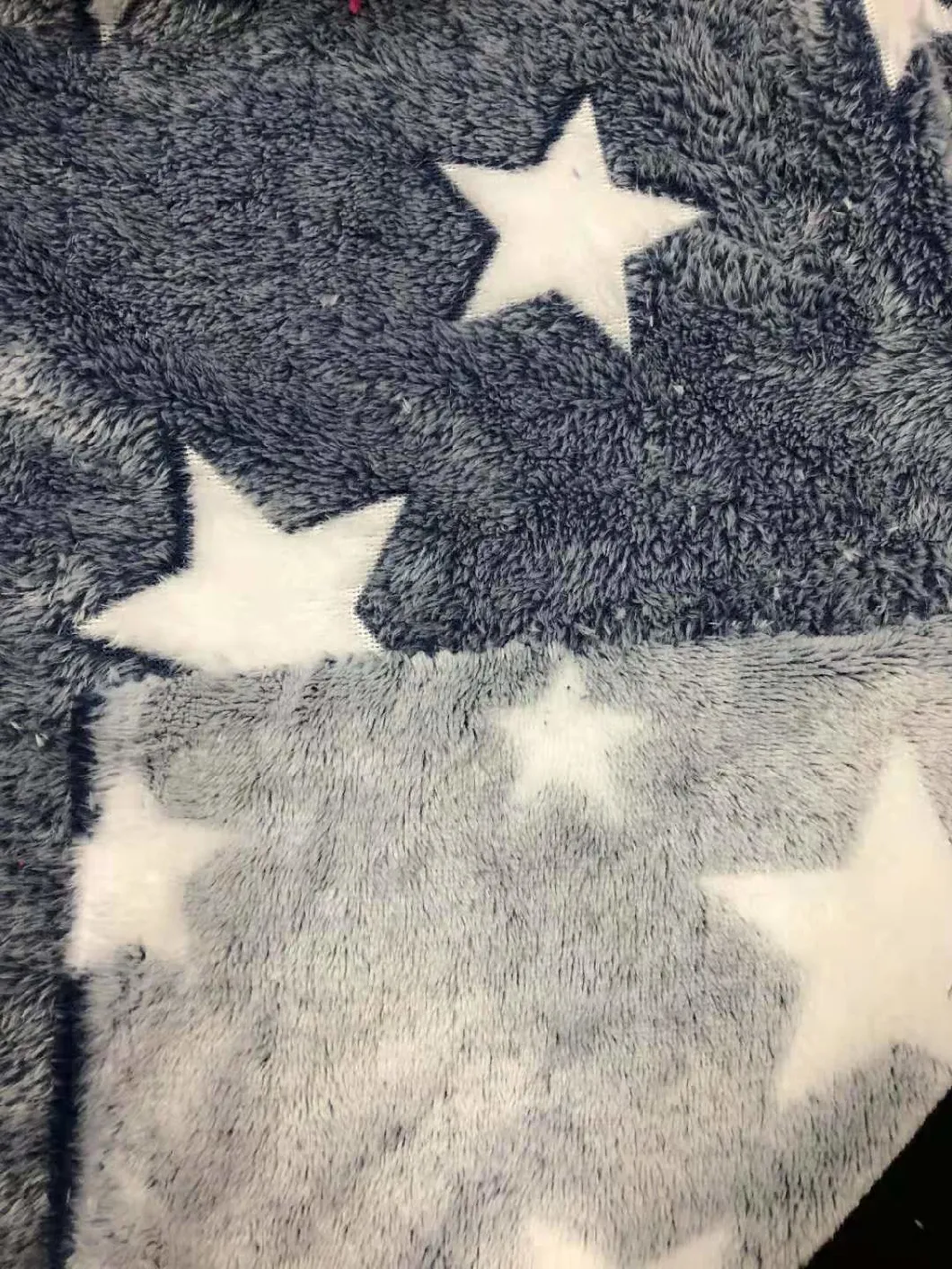 100% Polyester 150d Double Side Flannel with Special Printed Knitted Fabric