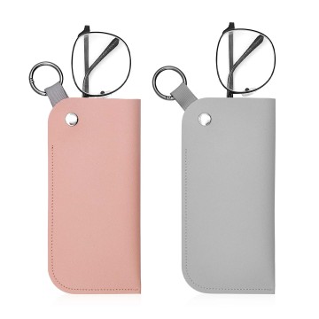 Wholesale Custom Leather Sunglasses Case Packaging Pouch Vegan Leather Sunglasses Storage Case