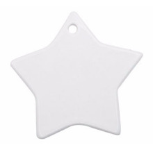 Star Shape Sublimation Ceramic Ornaments for Christmas
