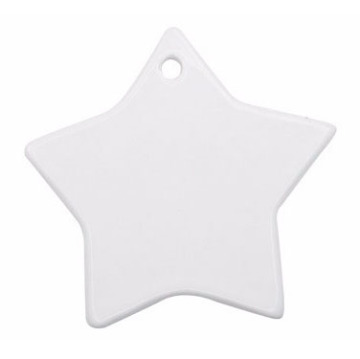 Star Shape Sublimation Ceramic Ornaments for Christmas