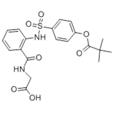 Acide propanoïque, ester de 2,2-diméthyl-, 4 - [[[2 - [[(carboxyméthyl) amino] carbonyl] phényl] amino] sulfonyl] phénylique CAS 127373-66-4