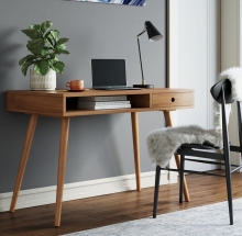 mid century desk with drawers