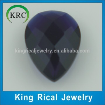 Synthetic gems glass stones jewelry violet fashion glass stones jewelry loose glass gems