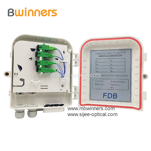 8 núcleos de parede e caixas de terminação de fibra de montagem em poste
