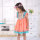 Girls orange vintage flutter sleeve easter dresses