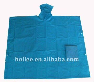 clear nylon pvc rain poncho