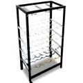 Rack rượu, các màu đen Powder Coated đứng với bánh, kích cỡ khác nhau có sẵn