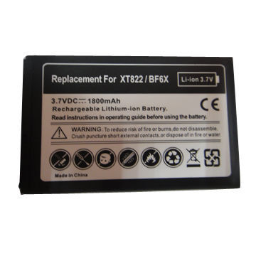 3.7V/1800mAh Li-ion Mobile Phone Battery for Motorola XT822/BF6X