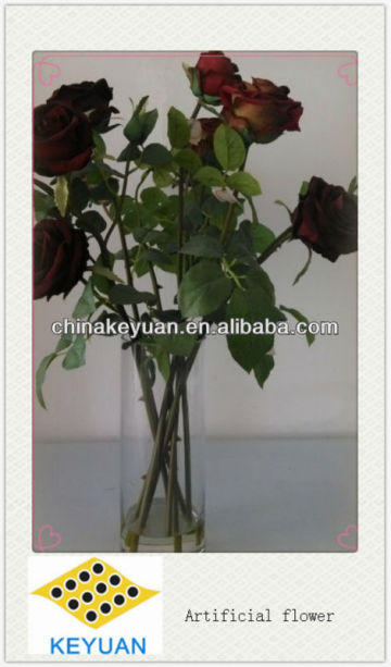 Artificial silk rose flower