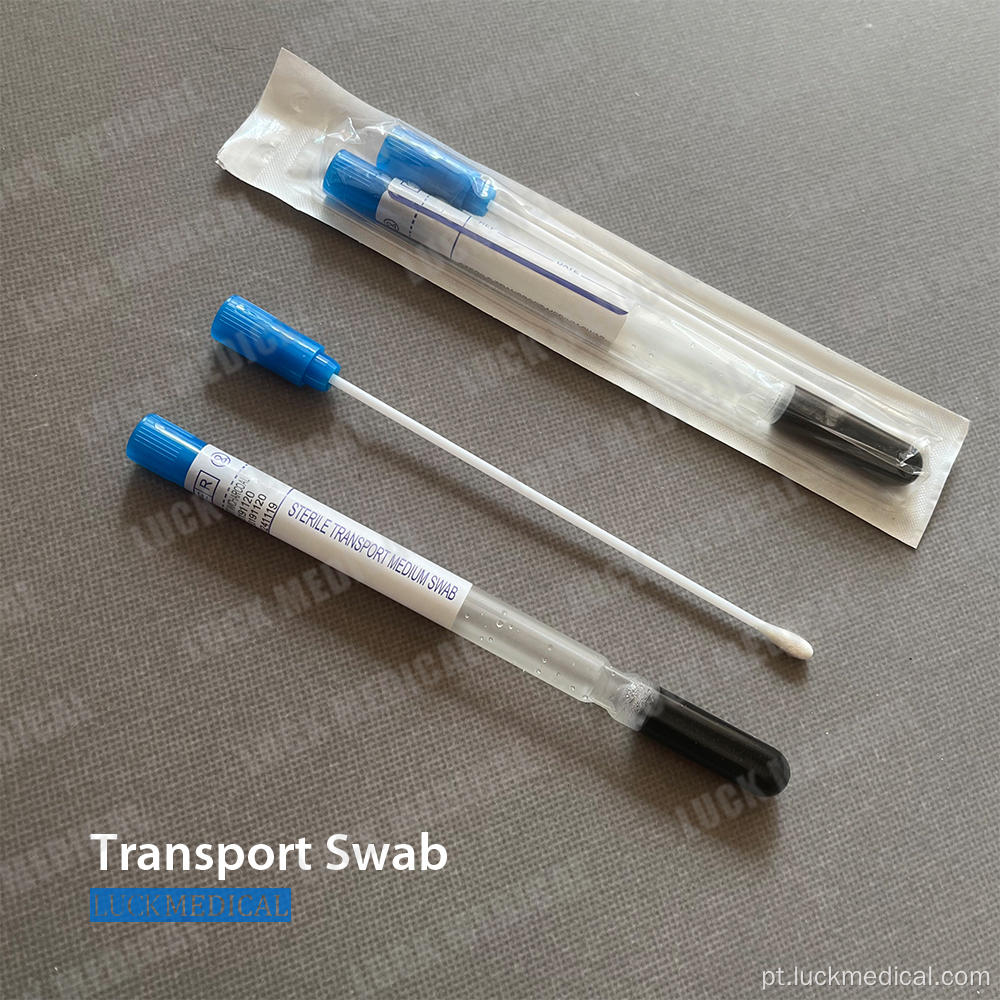 PS Swab CE de transporte bacteriano plástico