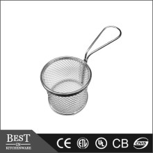 Mini round stainless steel french fries bucket small bucket food bucket