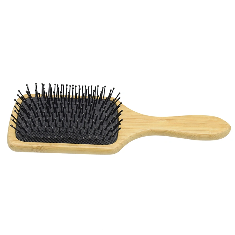 Natural Bamboo Wooden Paddle Hair Brush-Detangling Scalp Massage Hair Comb