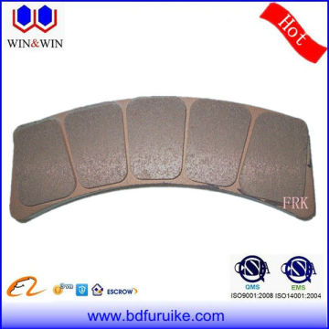 Cable car sintered brake lining