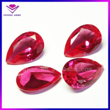 Manufacture Colored Ruby Rough Prices Pear Shape Red Corundum Stone