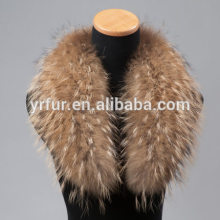 Genuine real raccoon fur collar for coats/ women poncho fur collar