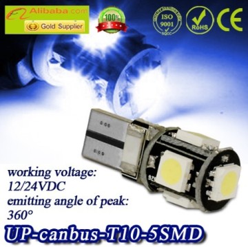 T10 5050 canbus led bulb/canbus led interior light /T10 Canbus 5050 5smd led light