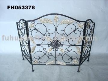 iron fireplace screen