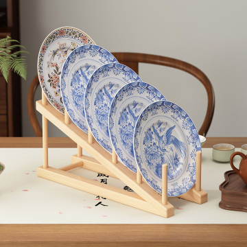 Bamboo Teacup Storage Organizer Rack