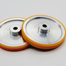 Customized Industrial Small Tension Roller Polyurethane Solid Tension Roller Wheel with Shaft for Wire EDM Machine