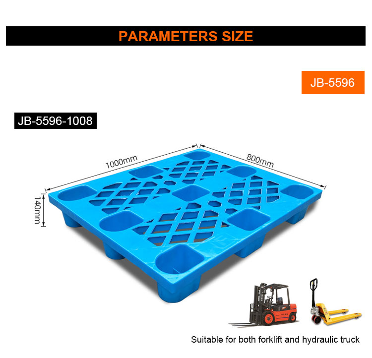 KELIGHT HDPE Single Side Stacking Plastic Pallet for Shop, Packing Tray/