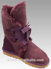 wit lace snow boots fur lining tpr outsole snow boots leather upper snow boots