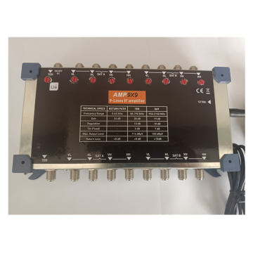 Professional 2150MHz Adjustable Digital Satellite IF Amplifier - 9 Lines Gain & Slope Control