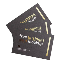 Custom Shaped Visiting Cards with Gold Foil Stamping