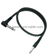 DML Series Instrument Guitar Cable Jack 90° to Jack Black PVC Jacket