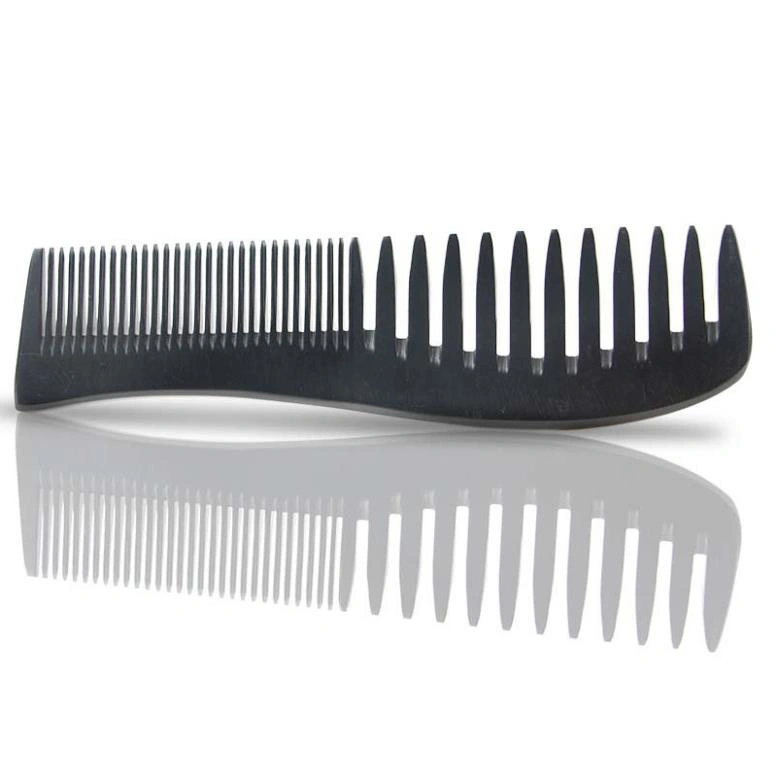 Fashionable Hairdressing Pet Plastic OEM Custom Logo Wide Tooth Barber Hair Comb