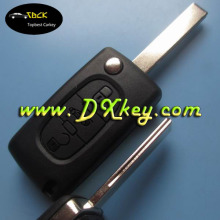 3 buttons flip key shell for Peugeot 407 key shell Peugeot folding car key trunk button no battery without battery holder CE0523