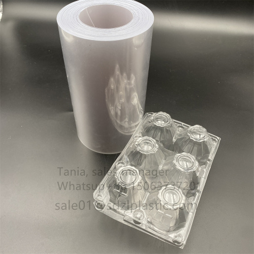 Hoja transparente de PET termoformado de ampolla