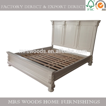 french antique white bed, antique wooden bed, french bed
