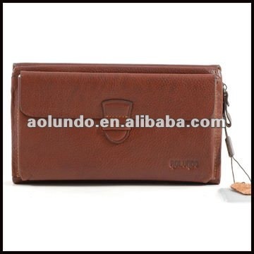 Brown business men handmade leather craft wallet